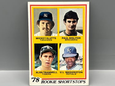 1978 Topps #707 Paul Molitor/Alan Trammell RC - Rookie Shortstops (HOF)