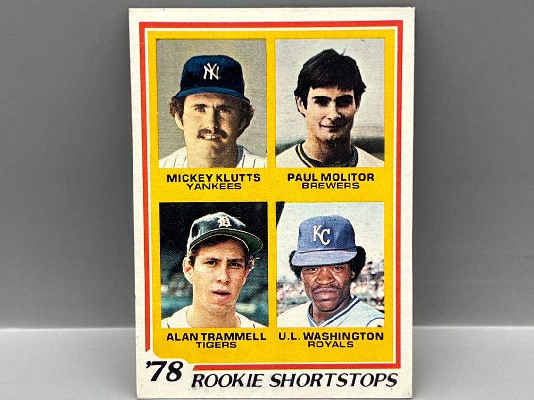 1978 Topps #707 Paul Molitor/Alan Trammell RC - Rookie Shortstops (HOF): 1978 Topps #707 Paul Molitor/Alan Trammell RC - Rookie Shortstops (HOF)