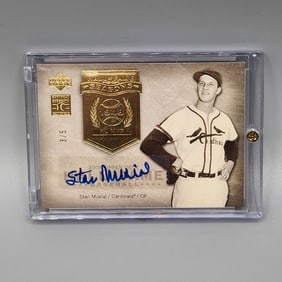 2005 Upper Deck Hall of Fame Stan Musial Auto #3/5 RARE - 1948 NL MVP