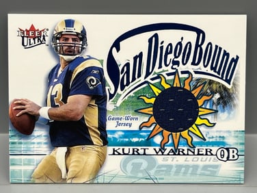 2002 Ultra Kurt Warner Game Worn Jersey Card