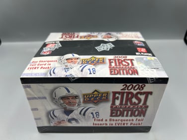 2008 Upper Deck First Edition Football Factory Sealed Retail Box - 36 Packs