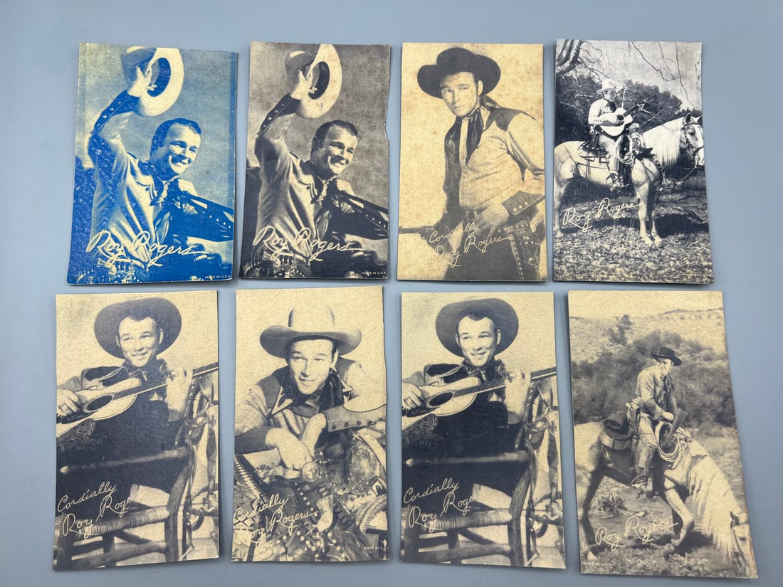 Lot of (8) Vintage Roy Rogers Western Oversized Cards: Lot of (8) Vintage Roy Rogers Western Oversized Cards