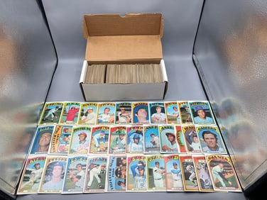 1972 Topps Baseball Partial Set of 498/782 Cards - Some stars and high numbers - Cards appear to be