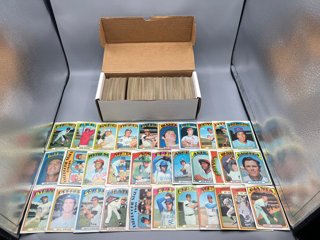 1972 Topps Baseball Partial Set of 498/782 Cards - Some stars and high numbers - Cards appear to be (1 of 10)
