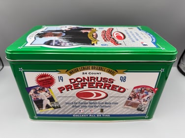 1998 Donruss Preferred Baseball Unopened Box/Tin - 24 Factory Sealed Tins/Packs - Includes Cal
