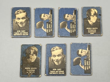 Lot of (7) 1950 Topps Felt Back Football Cards - Varying Conditions