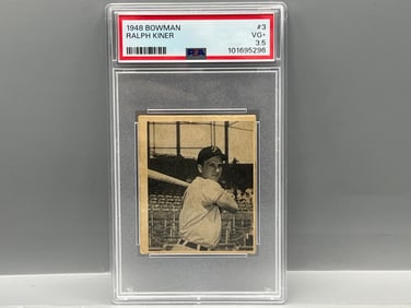 1948 Bowman Ralph Kiner RC #3 PSA VG+ 3.5