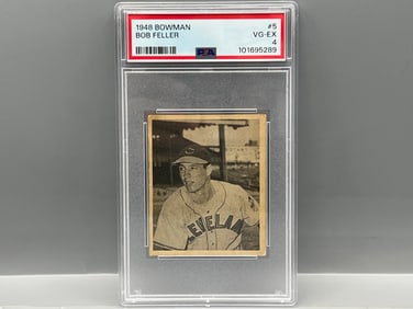 1948 Bowman Bob Feller RC #5 PSA VG-EX 4