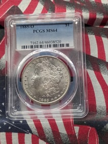 1885-O Morgan Dollar, PCGS MS64