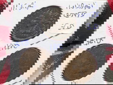 1880, 1881, & 1882 Indian Head Cents - Better 1880's Dates!