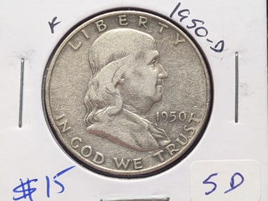 1950-D Silver Franklin Half Dollar