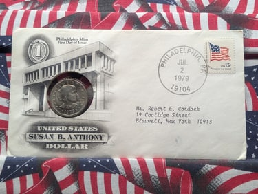1979-P Susan B. Anthony Coin w/First Day of Issue Cachet