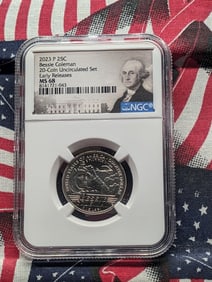 2023-P Bessie Coleman Washington Quarter, NGC MS 68