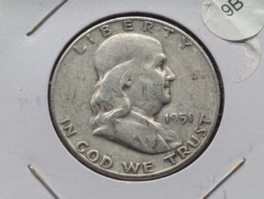 1951-S Ben Franklin Half Dollar