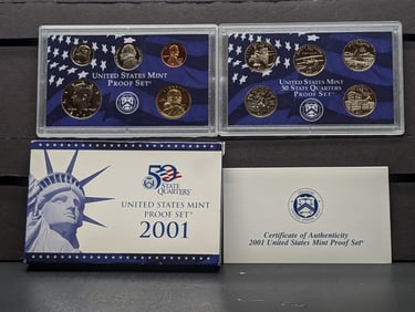 2001-S U.S. Mint Proof Set In OGP With COA