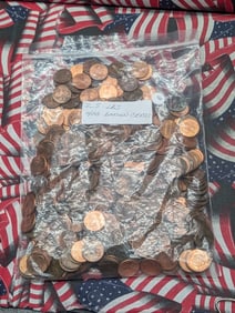 2.5 Lbs. Lincoln Mixed Date Cents, (400 coins)