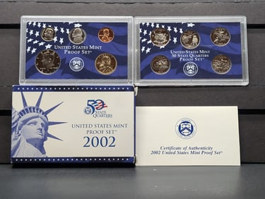 2002-S U.S. Mint Proof Set In OGP With COA