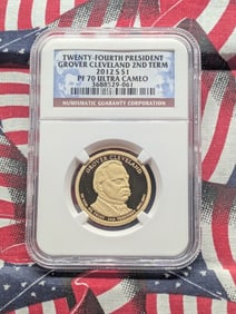 2012-S Grover Cleveland Presidential $1 Coin, NGC PF 70 ULTRA CAWEO