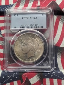 1925 Peace Dollar, PCGS MS63