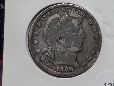 1898-P Barber Half Dollar