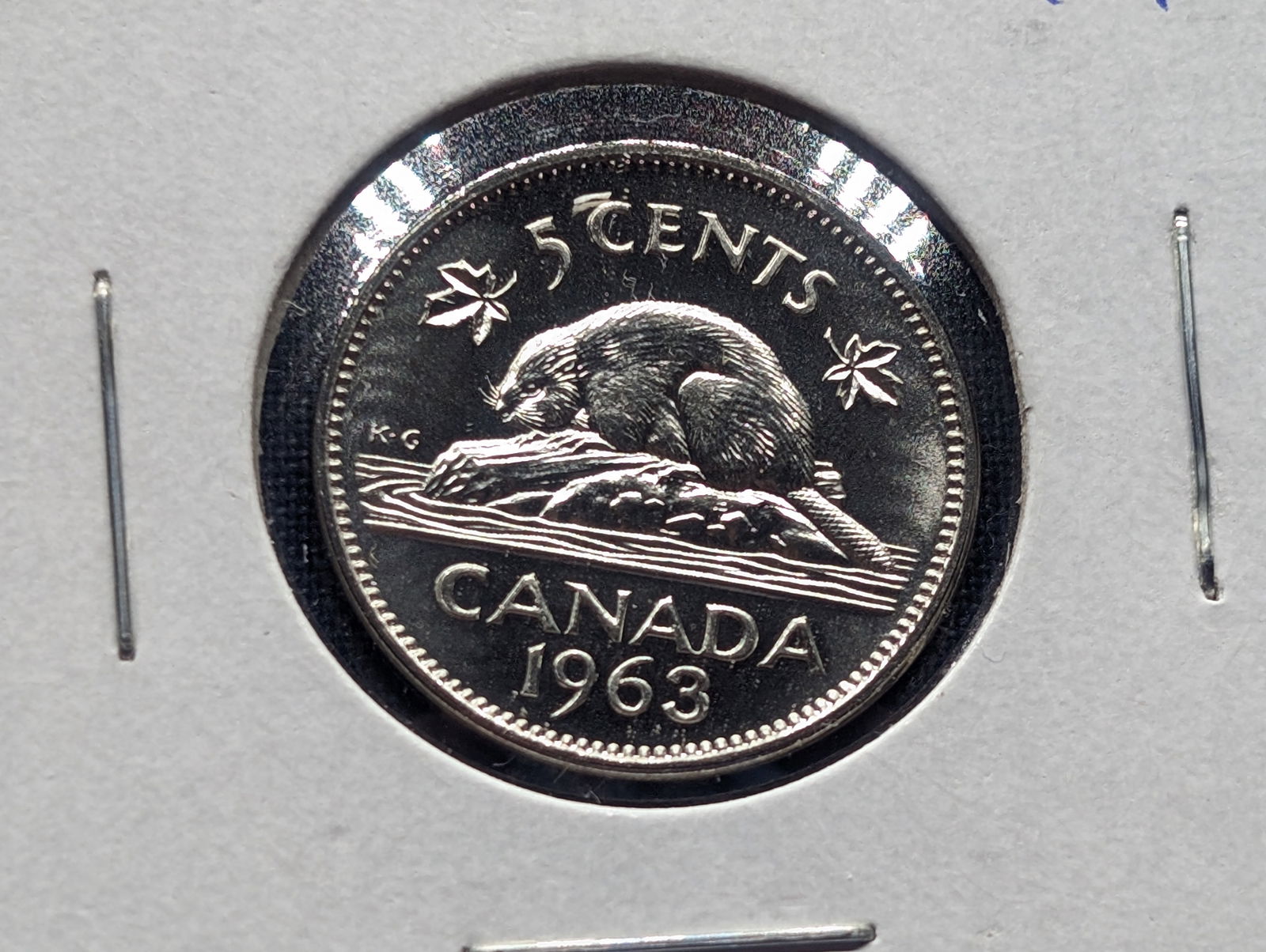 1963 Canadian Five Cent Coin BU (1 of 2)