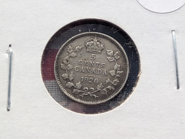 1920 Canada Five Cents