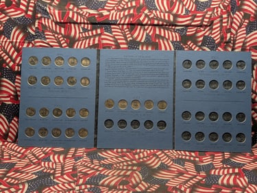 Washington Quarters State Collection Album 1999-2003, NOT COMPLETE, 25 Coins
