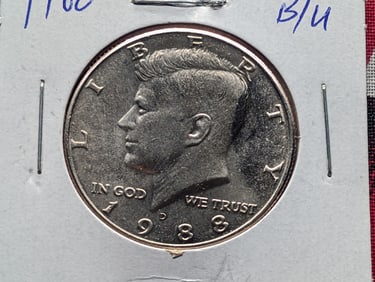 1988-D Kennedy Half Dollar BU From Mint Set