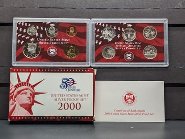 2000-S U.S. Mint Silver Proof Set In OGP With COA