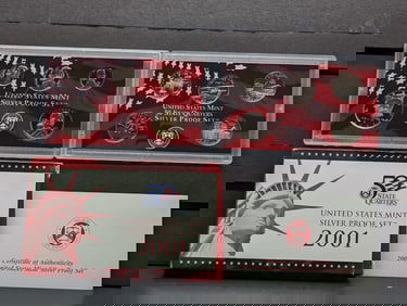 2001-S U.S. Mint Silver Proof Set In OGP With COA