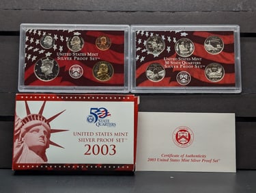 2003-S U.S. Mint Silver Proof Set In OGP With COA