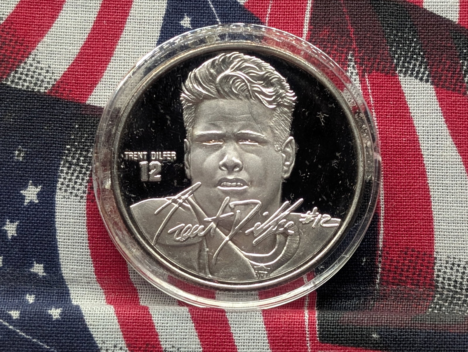 NFL Tampa Buccaneer - Trent Dilfer 1 Troy Ounce Silver Coin: NFL Tampa Buccaneer - Trent Dilfer 1 Troy Ounce Silver Coin