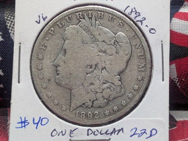 1892-O Silver Morgan Dollar - New Orleans Mint!