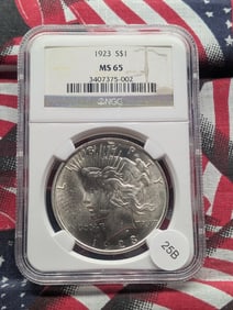 1923-P Peace Dollar NGC MS 65