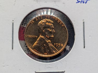 1958 Lincoln Wheat Cent BU From Mint Set