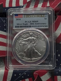 2016 American Silver Eagle One Dollar, PCGS MS69
