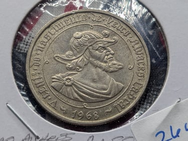 1968 Portugal 50 Escudos - .65 Silver AU