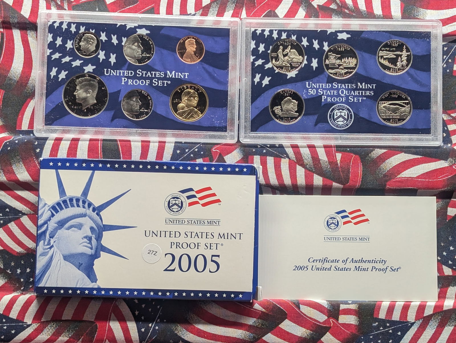 2005-S U.S. Mint Proof Set w/State Quarters & Sacagawea Dollar In OGP w/COA (1 of 6)