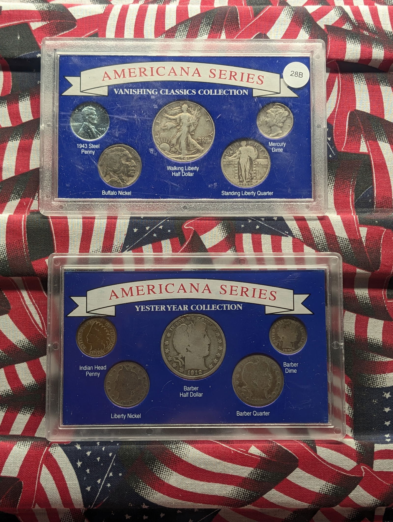 2 Americana Series Collection - includes 1912 Barber Half, 1941 Walking Liberty Half, 1916-D Barber (1 of 5)