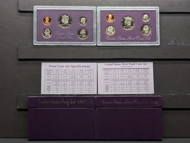 1987-S & 1988-S U.S. Proof Sets In OGP