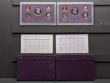 1989-S & 1990-S U.S. Mint Proof Sets In OGP