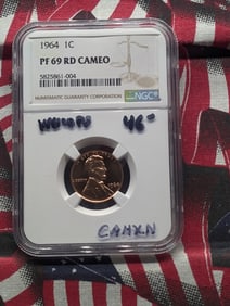 1964 Lincoln Memorial Cent PF 69 RD Cameo By NGC