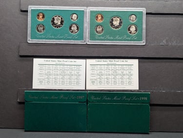 1997-S & 1998-S U.S. Mint Proof Sets In OGP