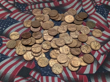 Seventy+, 1/2 Pound, 1950's, Lincoln Wheat Cents