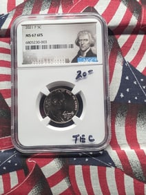 2021-P Jefferson Nickel MS 67 6FS By NGC