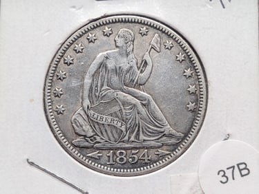 1854-P Seated Liberty Half Dollar