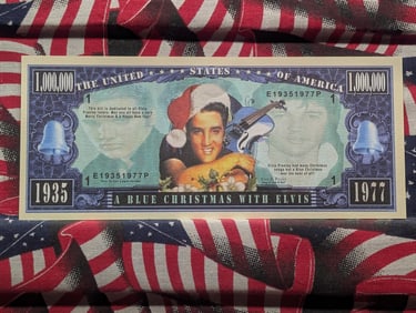A Blue Christmas Elvis Presley Christmas Note, Novelty, Crisp
