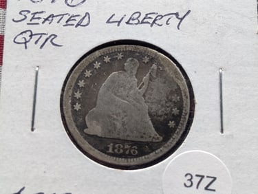 1876 Seated Liberty Quarter