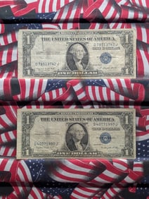 (2) 1935-G $1 "Silver" Certificates