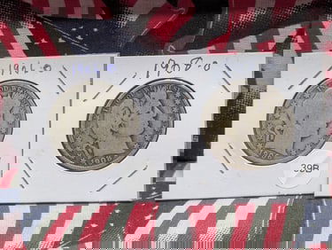 1906-O and 1908-O Barber Half Dollars